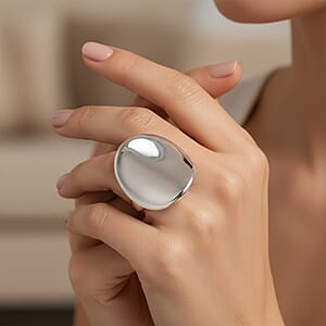 Calvin Klein Stainless Steel Undulate Ring (Size 6.0)