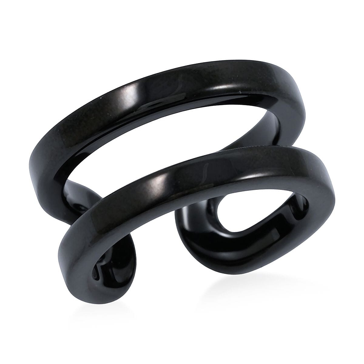 Calvin Klein ION Plated Black Stainless Steel Ring (Size 6.0) image number 0