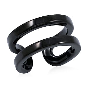 Calvin Klein ION Plated Black Stainless Steel Ring (Size 6.0)