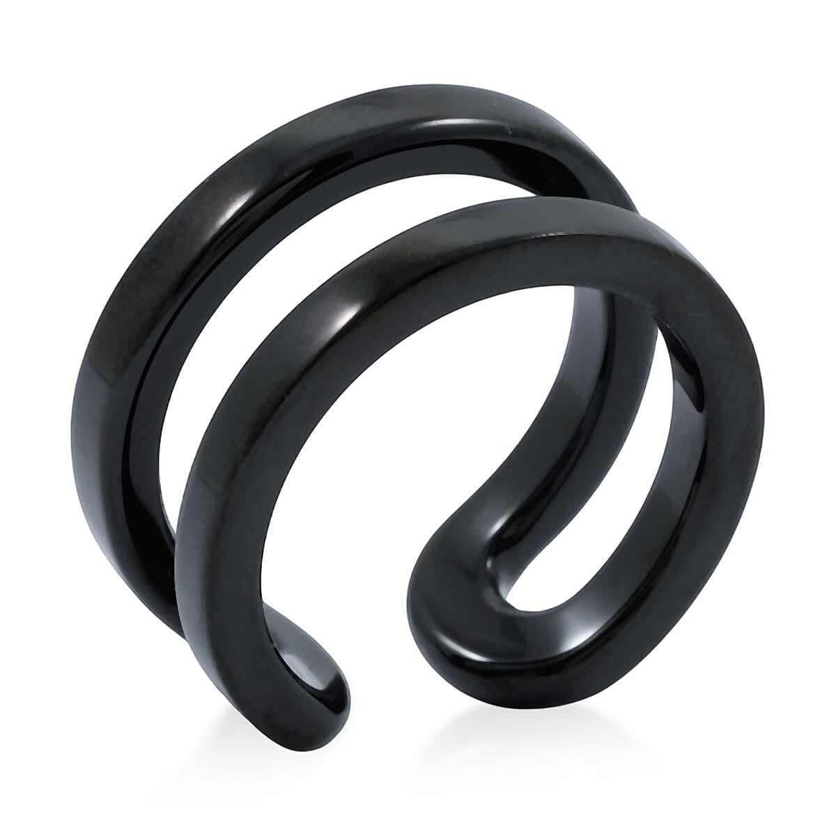 Calvin Klein ION Plated Black Stainless Steel Ring (Size 6.0) image number 3