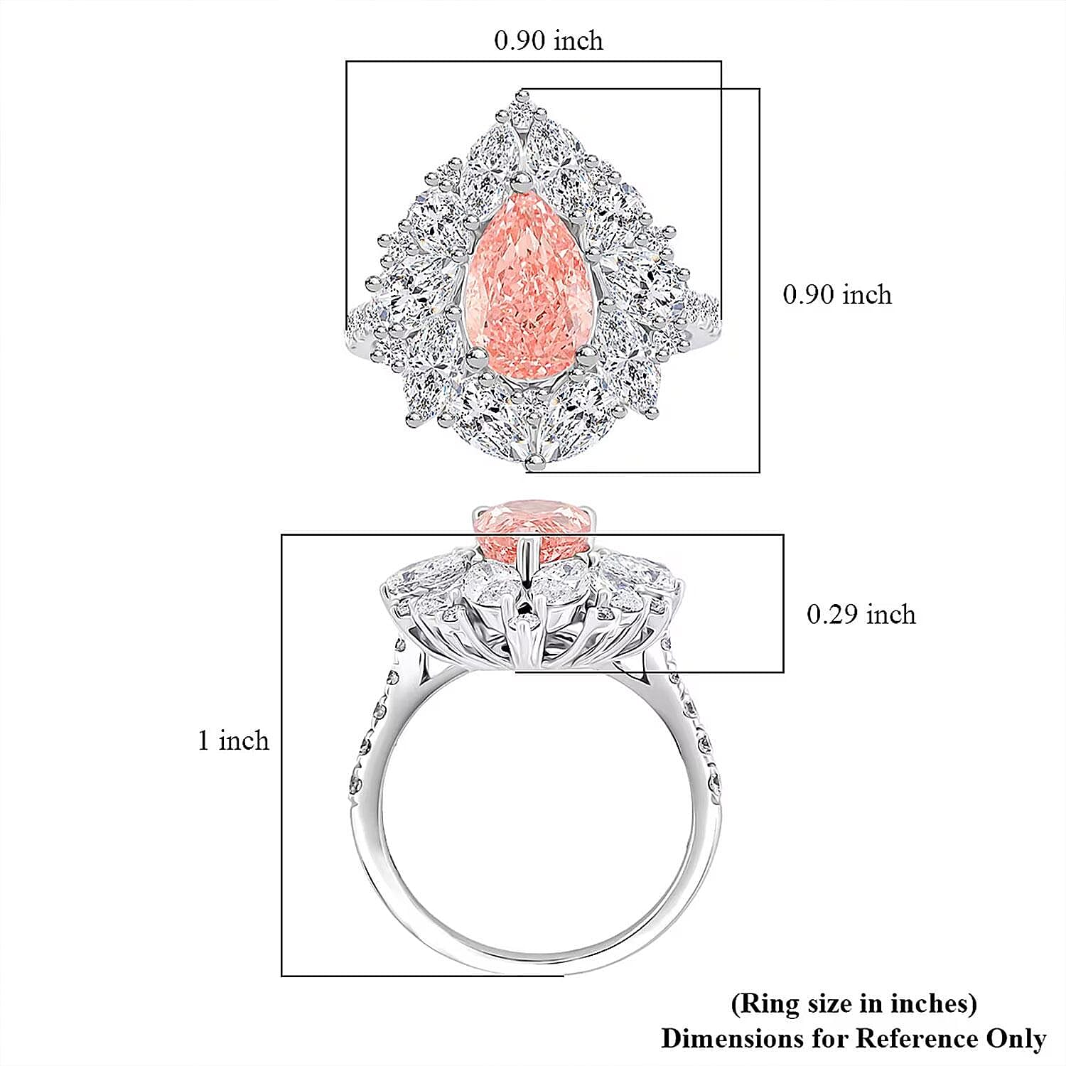14K White Gold Luxuriant Lab Grown Pink Diamond (IR) and Lab Grown Diamond (VS2) Ring (Size 10.0) (5.05 g) 4.50 ctw