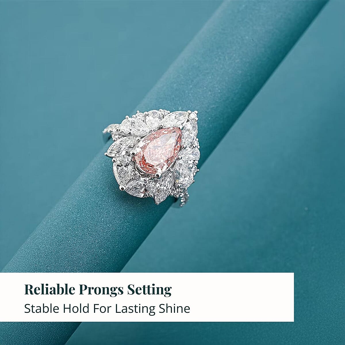 Luxuriant Lab Grown Pink Diamond (IR) and Lab Grown Diamond VS2 4.50 ctw Ring in 14K White Gold (Size 7.0) 5.05 Grams image number 4