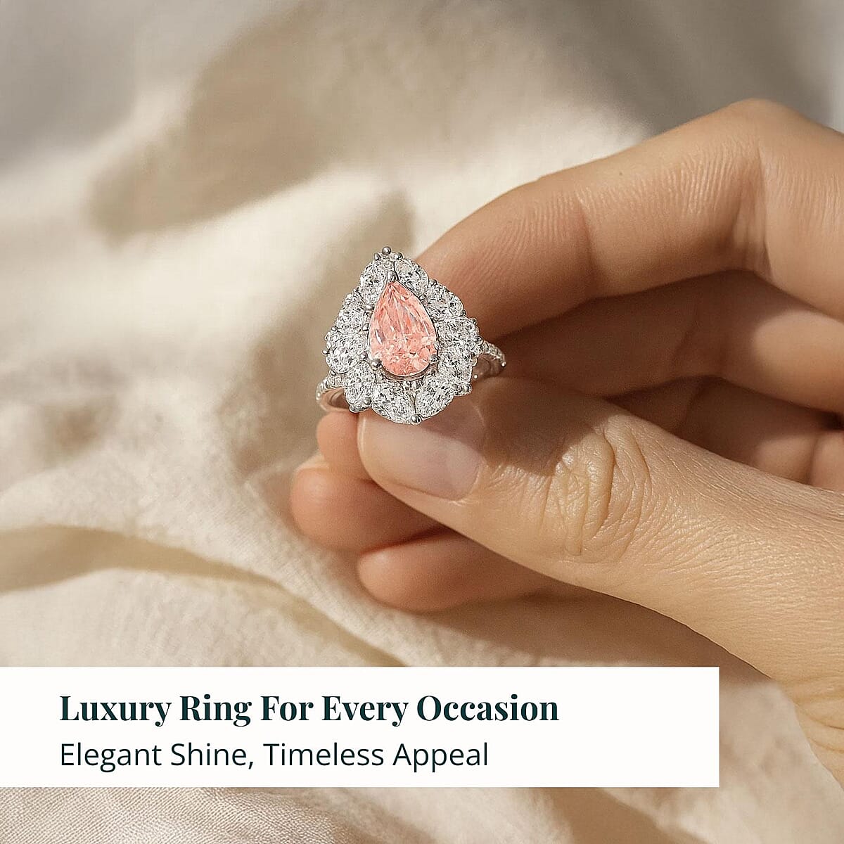 Luxuriant Lab Grown Pink Diamond and Lab Grown Diamond VS2 4.50 ctw Ring in 14K White Gold (Size 8.5) 5.05 Grams image number 5