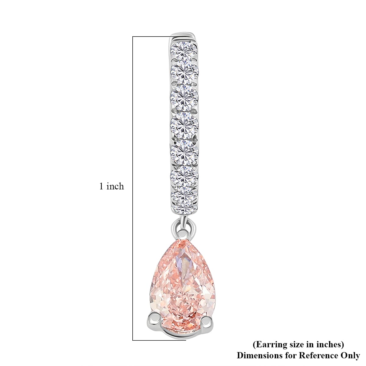 Luxuriant Lab Grown Pink Diamond (IR) and Lab Grown Diamond VS2 2.00 ctw Earrings in 14K White Gold image number 4