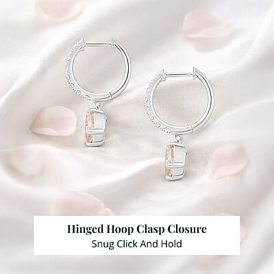 Luxuriant Lab Grown Pink Diamond (IR) and Lab Grown Diamond VS2 2.00 ctw Earrings in 14K White Gold
