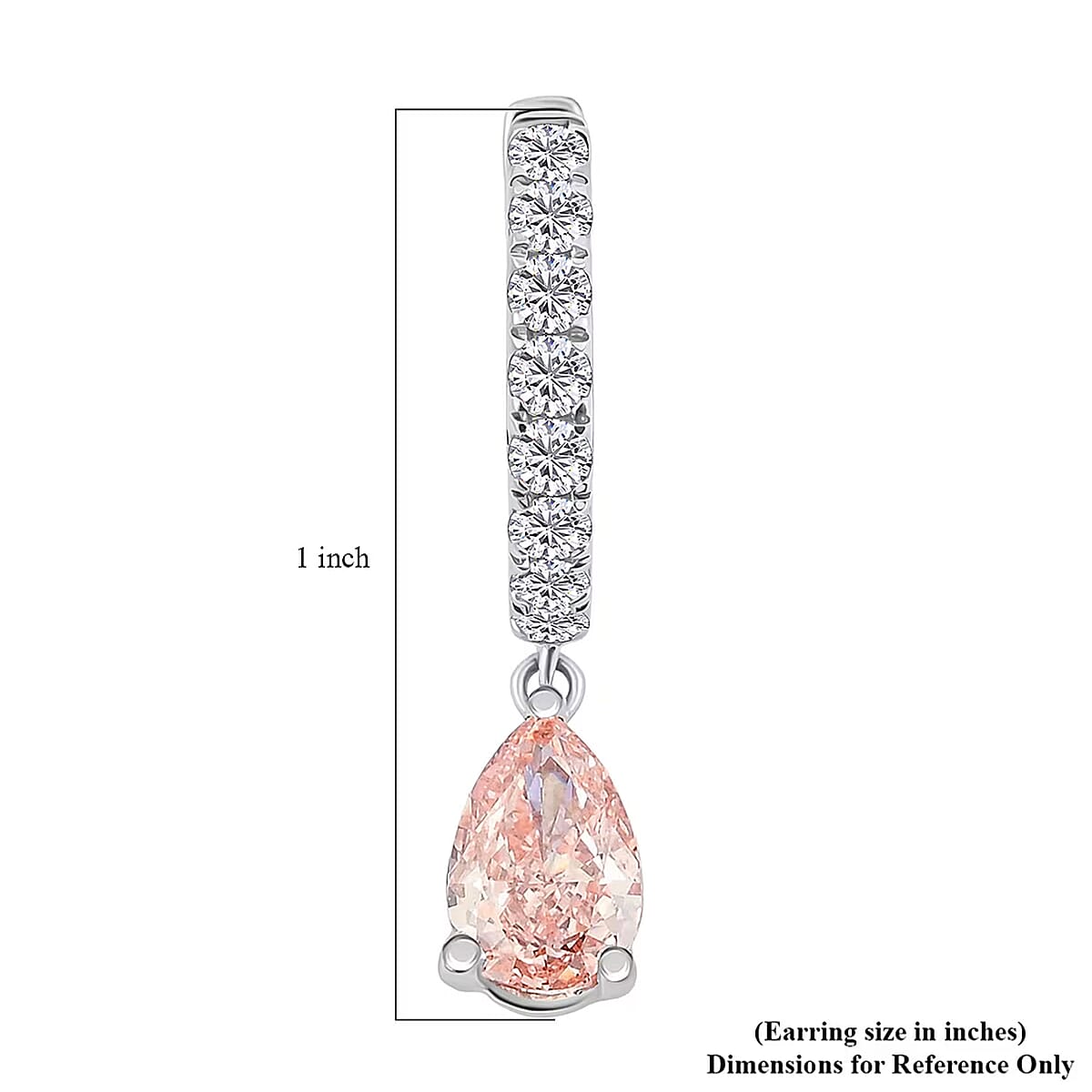 Luxuriant Lab Grown Pink Diamond (IR) and Lab Grown Diamond VS2 2.00 ctw Earrings in 14K White Gold image number 6