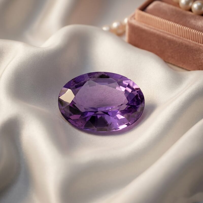 AAAA Purple Sapphire (Oval Free Size) 0.70 ctw