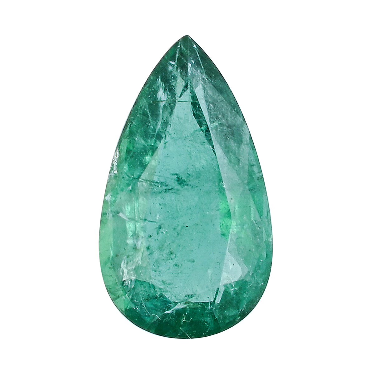 Certified & Appraised AAAA Gemfields Emerald (Pear Free Size) 4.00 ctw image number 0