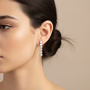 Luxuriant Lab Grown Diamond VS-SI 0.75 ctw Hoop Earrings in Sterling Silver