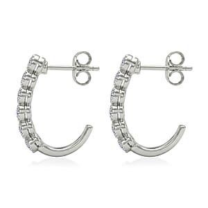 Luxuriant Lab Grown Diamond VS-SI 0.75 ctw Hoop Earrings in Sterling Silver