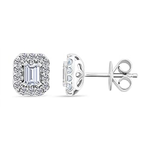 Modani White Diamond F VVS2 1.00 ctw Earrings in 14K White Gold