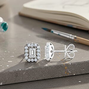 Modani White Diamond F VVS2 1.00 ctw Earrings in 14K White Gold