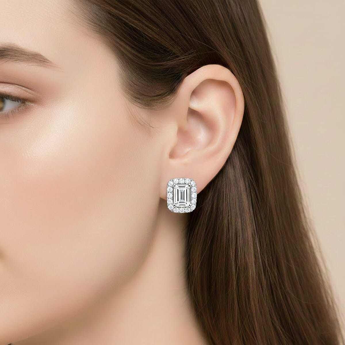 Modani White Diamond F VVS2 1.00 ctw Earrings in 14K White Gold image number 2