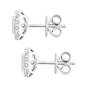 Modani White Diamond F VVS2 1.00 ctw Earrings in 14K White Gold