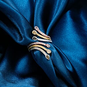 Modani Closeout 14K Tri-Color Gold Multi Color Diamond (SI) Ring (Size 6.0) (4.65 g) 1.23 ctw