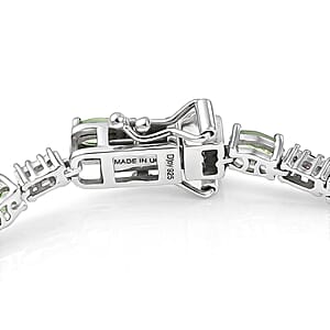 D'Joy Tsavorite Garnet and Multi Gemstone 5.75 ctw Bracelet in Rhodium Over Sterling Silver (7.25 In)