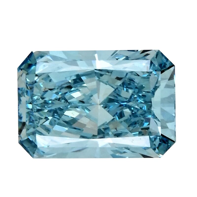 Luxuriant Lab Grown Blue Diamond (Cushion Square) (VS2) (IR) 3.00 ctw