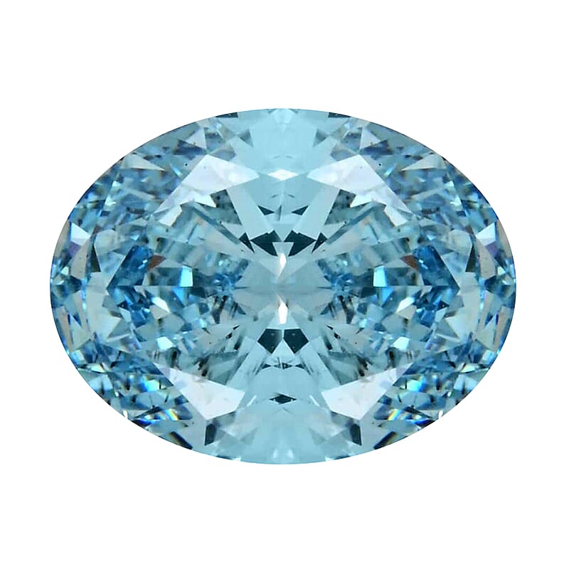 Luxuriant Lab Grown Blue Diamond (Oval) (VS2) (IR) 3.00 ctw