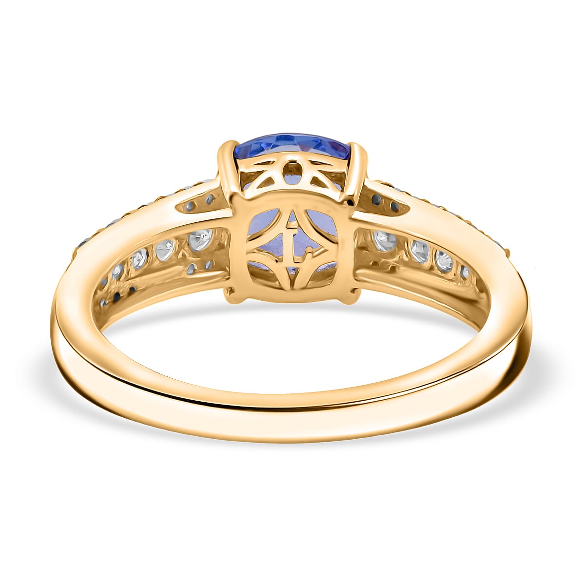   Tanzanite, Lab Grown Diamond Ring in 10K Yellow Gold 2.35 ctw (Size 9.0) image number 4