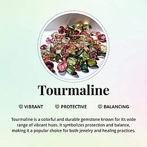 D'Joy Multi-Tourmaline Ring in Rhodium Over Sterling Silver 4.20 ctw (Size 10.0)