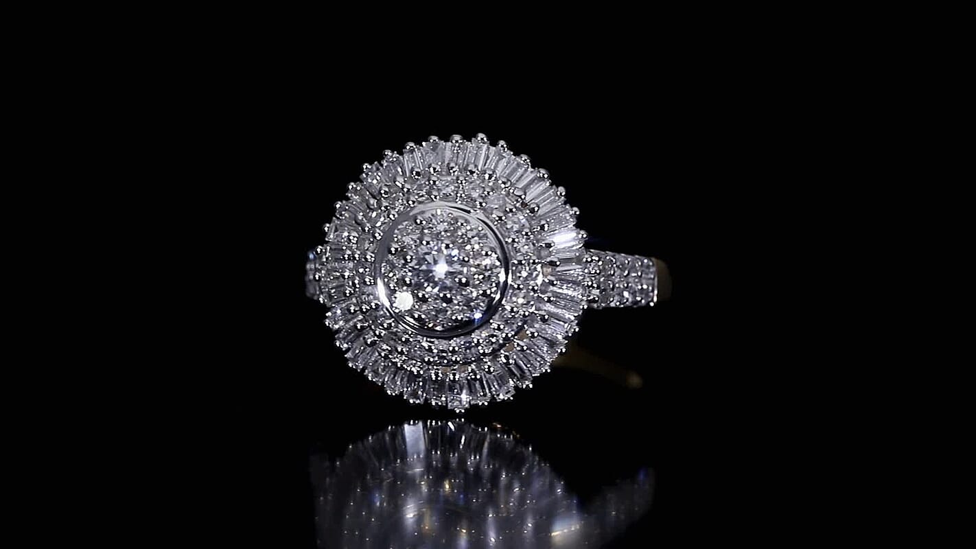 Luxuriant Lab Grown Diamond Signature Ring in Sterling Silver