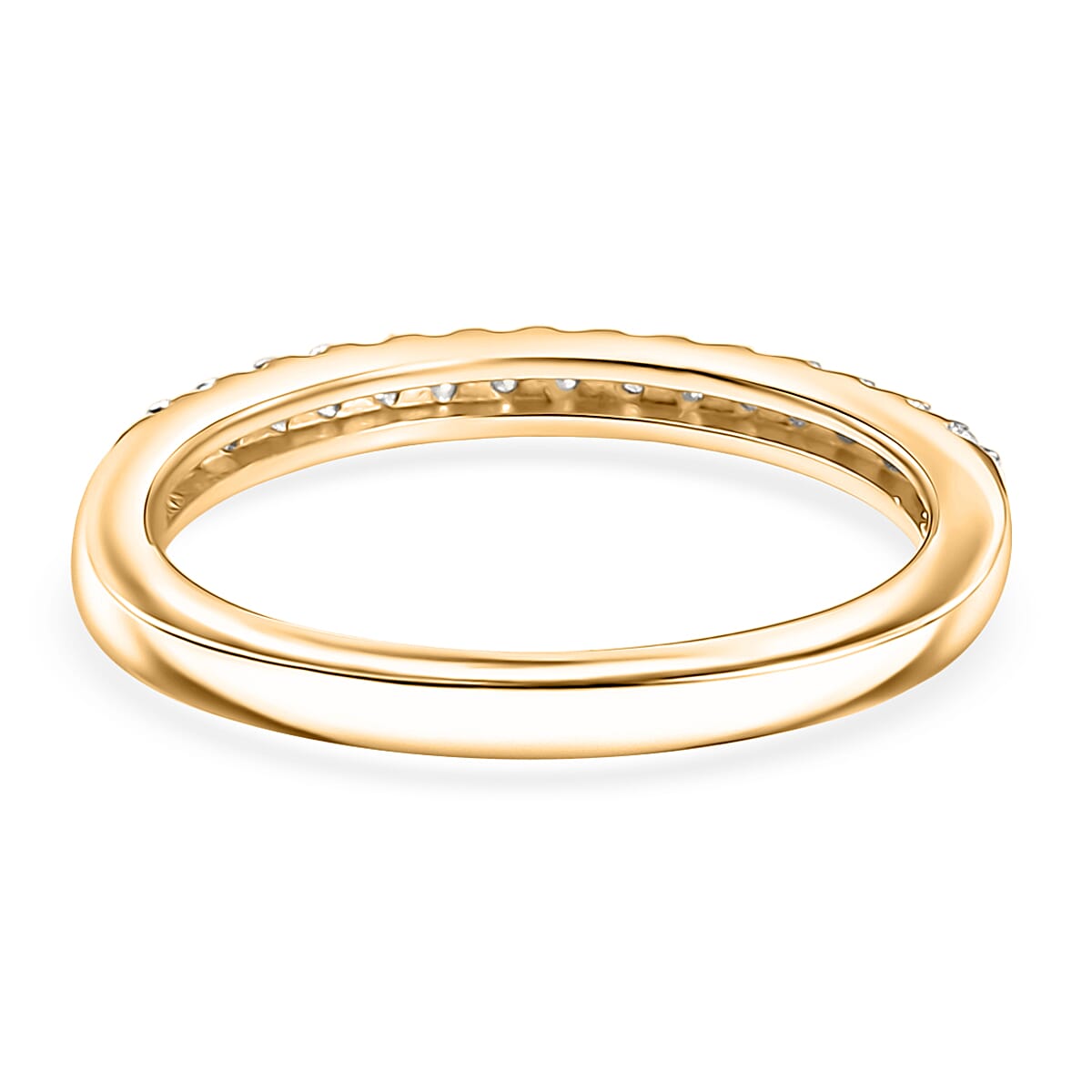 D'Joy Moissanite 0.30 ctw Ring in 18K Vermeil Yellow Gold Over Sterling Silver (Size 6.0) image number 4