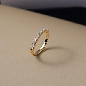 D'Joy  Moissanite Ring in 18K Vermeil YG Over Sterling Silver 0.30 ctw (Size 9.0)