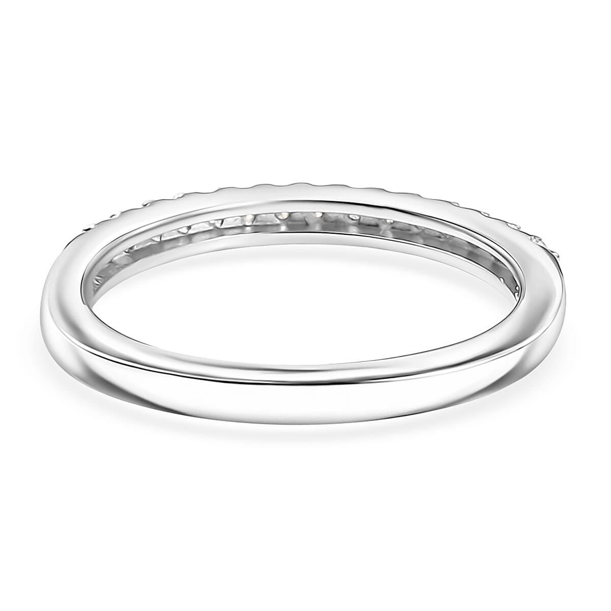 D'Joy  Moissanite Ring in Rhodium Over Sterling Silver 0.30 ctw (Size 10.0) image number 4