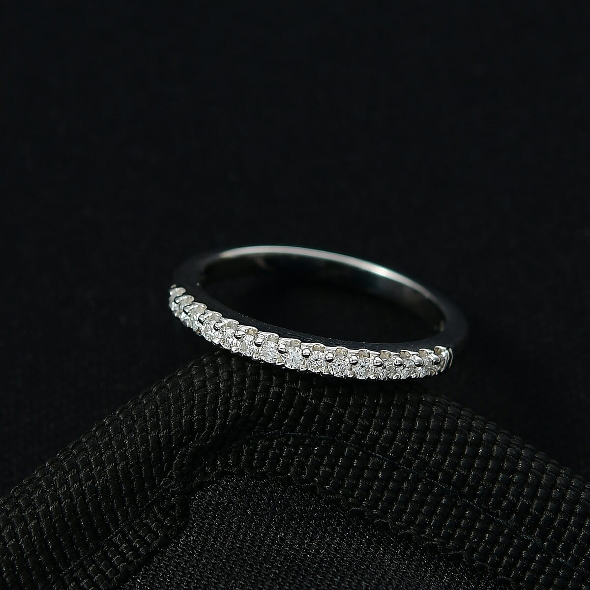 D'Joy  Moissanite Ring in Rhodium Over Sterling Silver 0.30 ctw (Size 8.0) image number 1