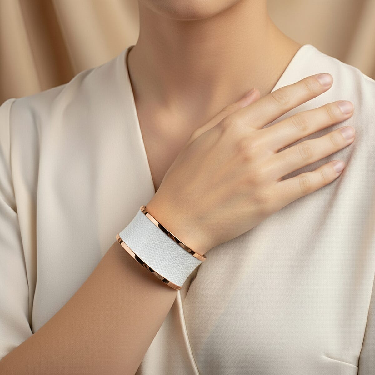 Calvin Klein ION Plated RG Stainless Steel Spellbound Bangle Bracelet (7.00 In) image number 2