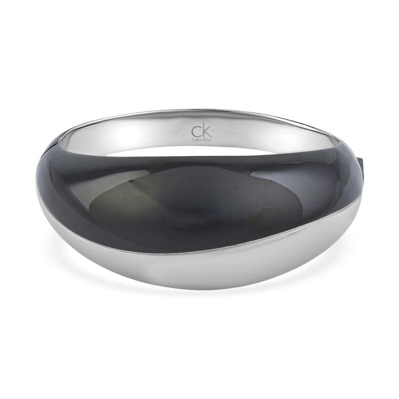 Calvin Klein ION Plated Black Stainless Steel Empathic Bangle Bracelet (6.00 In)