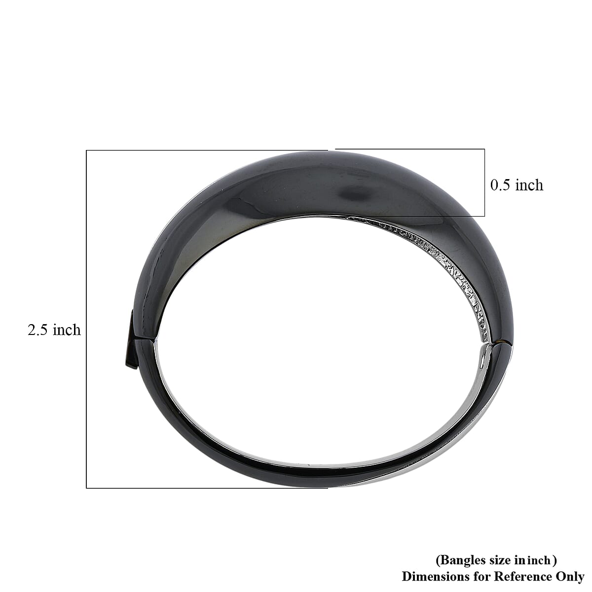 Calvin Klein ION Plated Black Stainless Steel Empathic Bangle Bracelet (6.00 In) image number 5