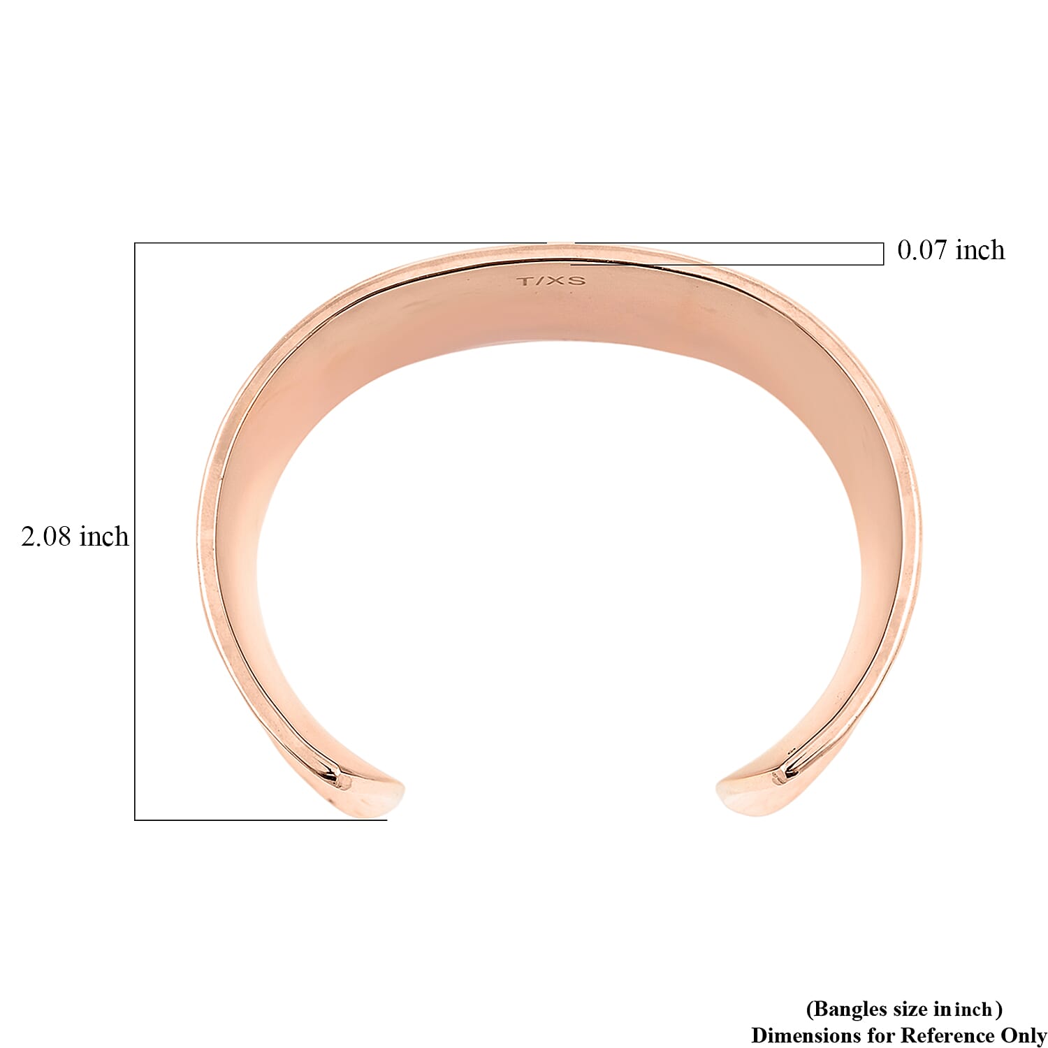 Calvin Klein ION Plated RG Stainless Steel Dawn Bangle Bracelet (6.00 In)