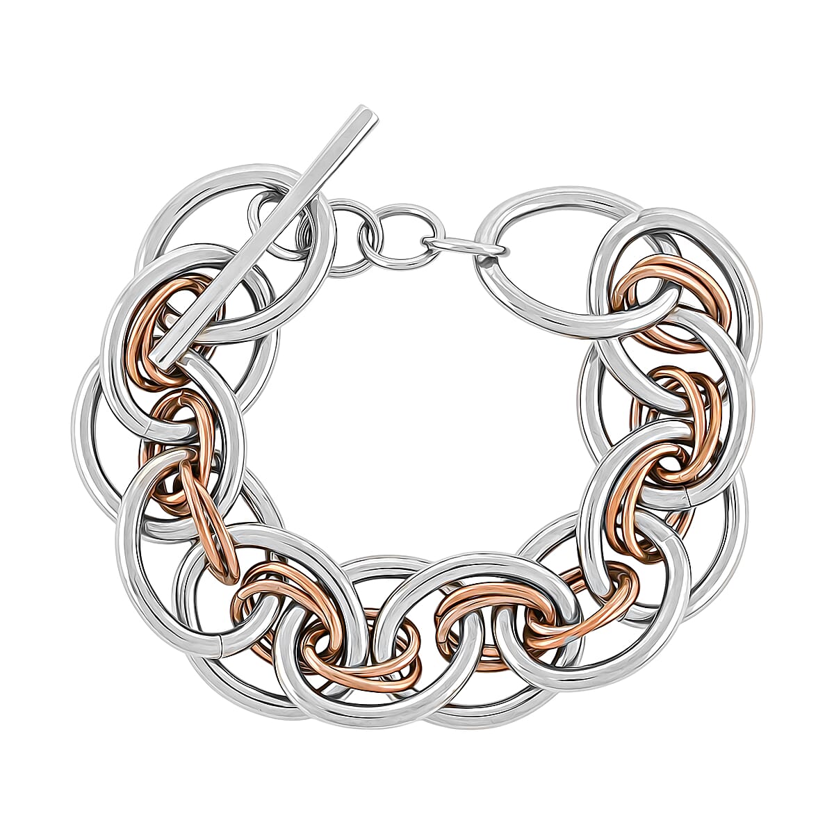 Calvin Klein ION Plated RG and Stainless Steel Forward Bracelet (7.00 In) image number 0