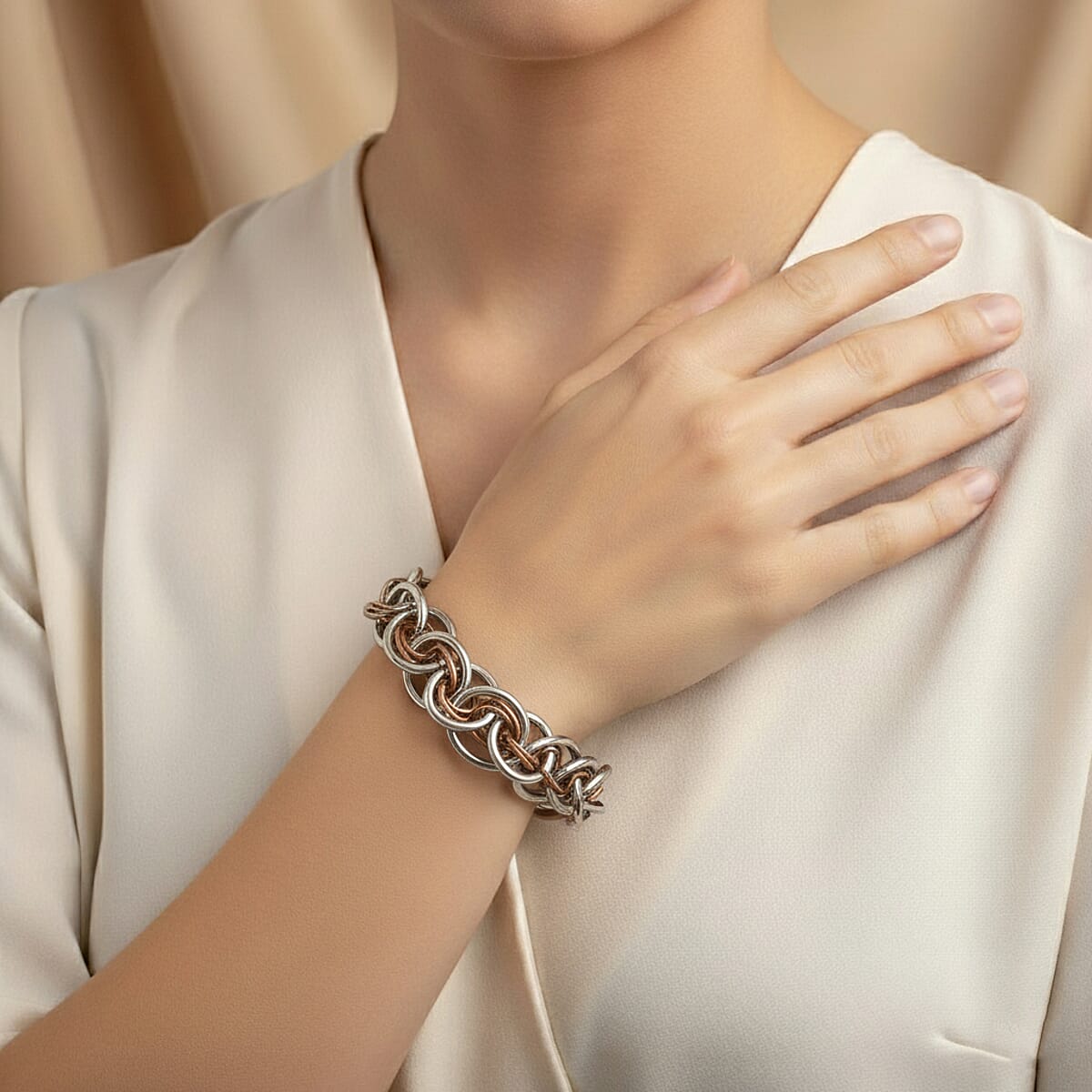 Calvin Klein ION Plated RG and Stainless Steel Forward Bracelet (7.00 In) image number 2