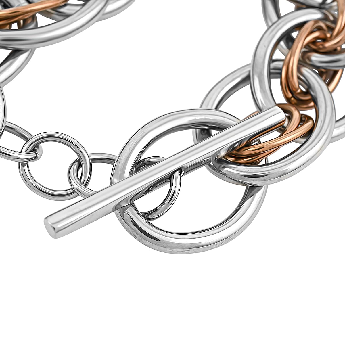 Calvin Klein ION Plated RG and Stainless Steel Forward Bracelet (7.00 In) image number 3