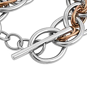 Calvin Klein ION Plated RG and Stainless Steel Forward Bracelet (7.00 In)