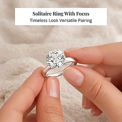 Luxuriant Lab Grown Diamond Solitaire Ring in 14K White Gold 3.00 ctw (Size 10.0)