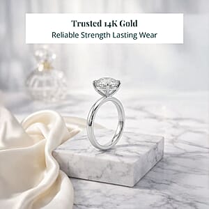 Luxuriant Lab Grown Diamond Solitaire Ring in 14K White Gold 3.00 ctw (Size 6.0)