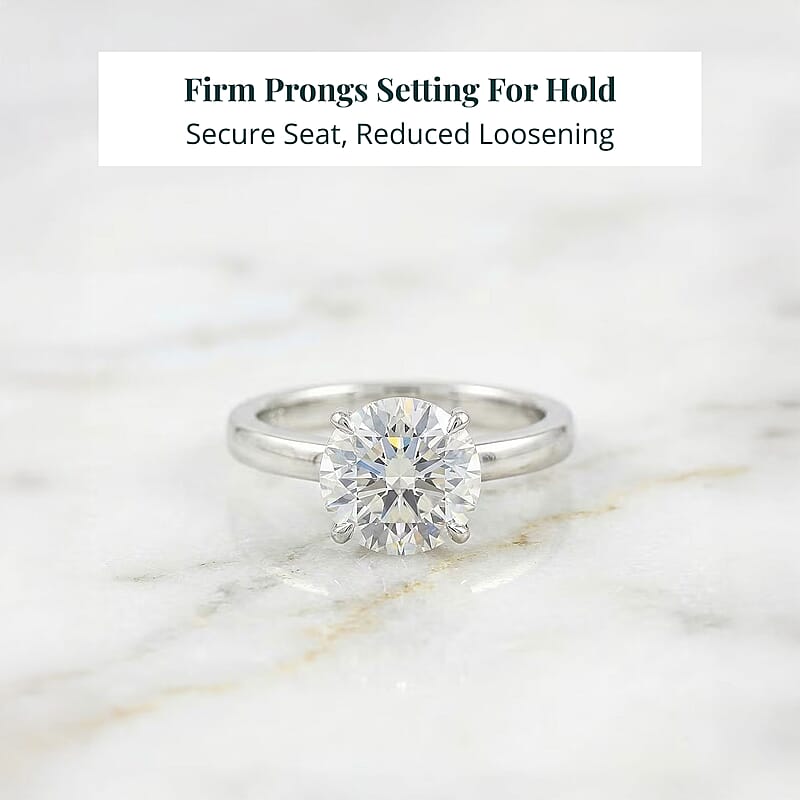 Luxuriant Lab Grown Diamond Solitaire Ring in 14K White Gold 3.00 ctw (Size 6.0)