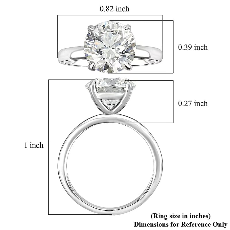 Luxuriant Lab Grown Diamond Solitaire Ring in 14K White Gold 3.00 ctw (Size 6.0)