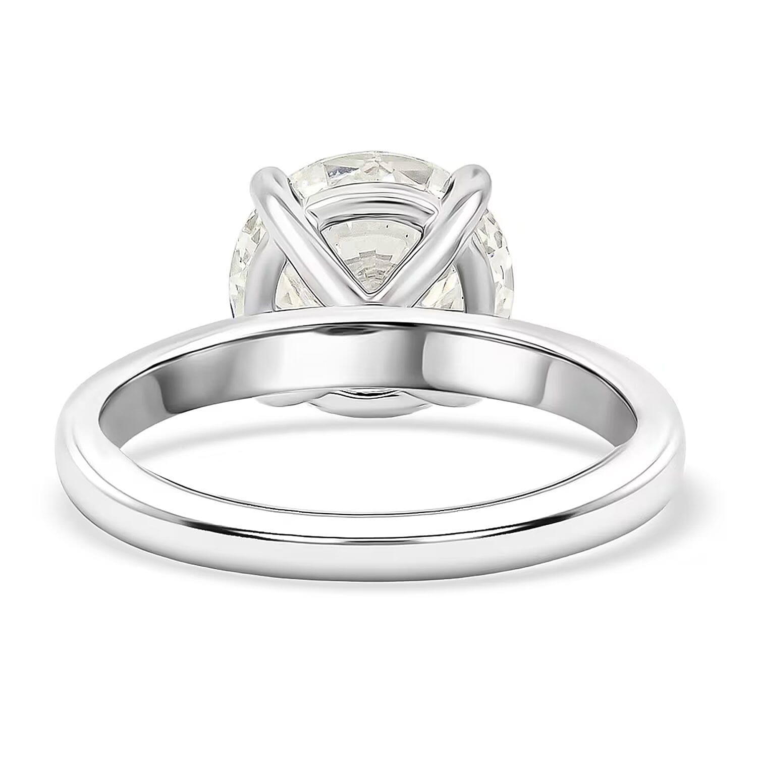 Luxuriant Lab Grown Diamond Solitaire Ring in 14K White Gold 3.00 ctw (Size 6.0)