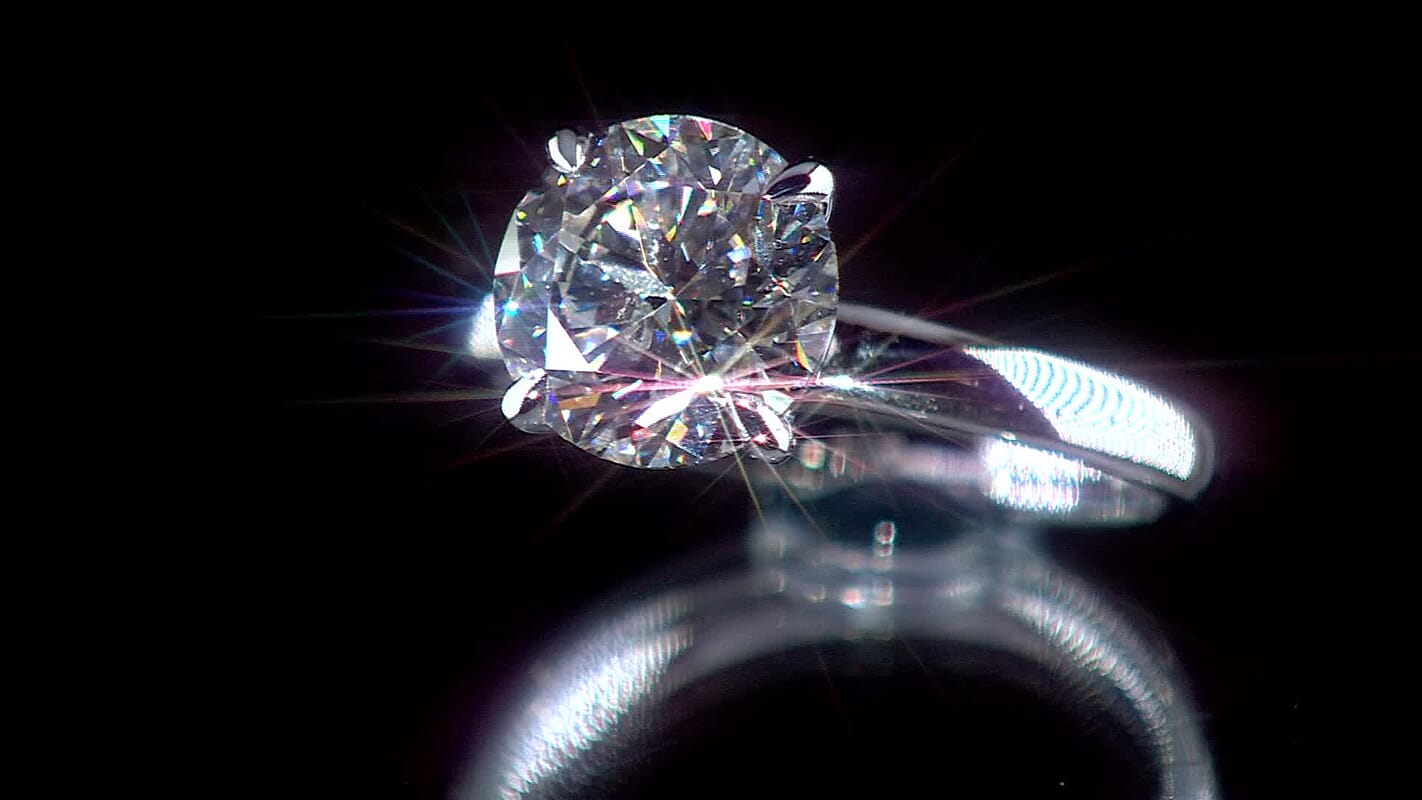 14K White Gold Luxuriant Lab Grown Diamond (G, VS) Ring (Size 10.0) 3.00 ctw