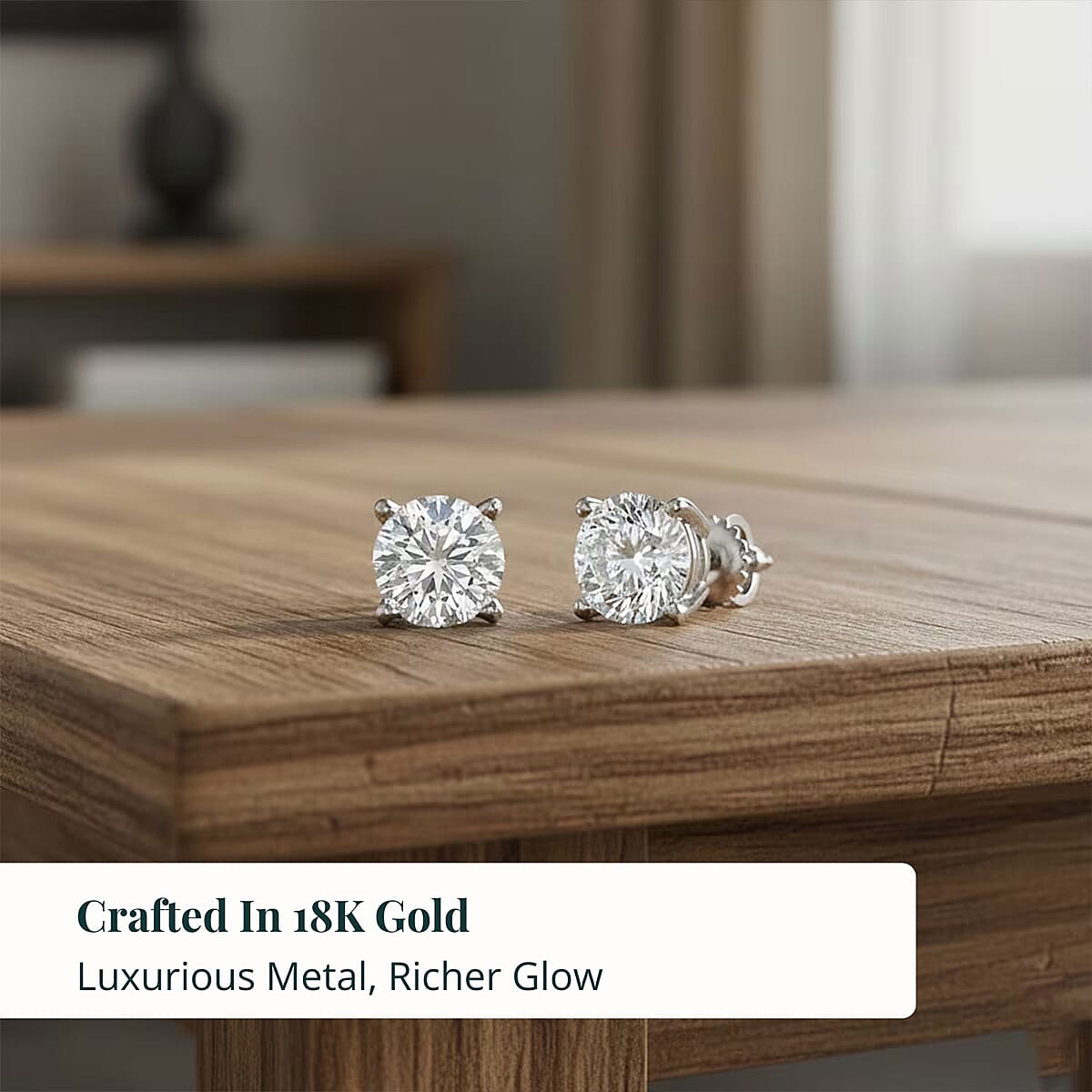 Luxuriant Lab Grown Diamond G VS 3.00 ctw Earrings in 14K White Gold image number 2