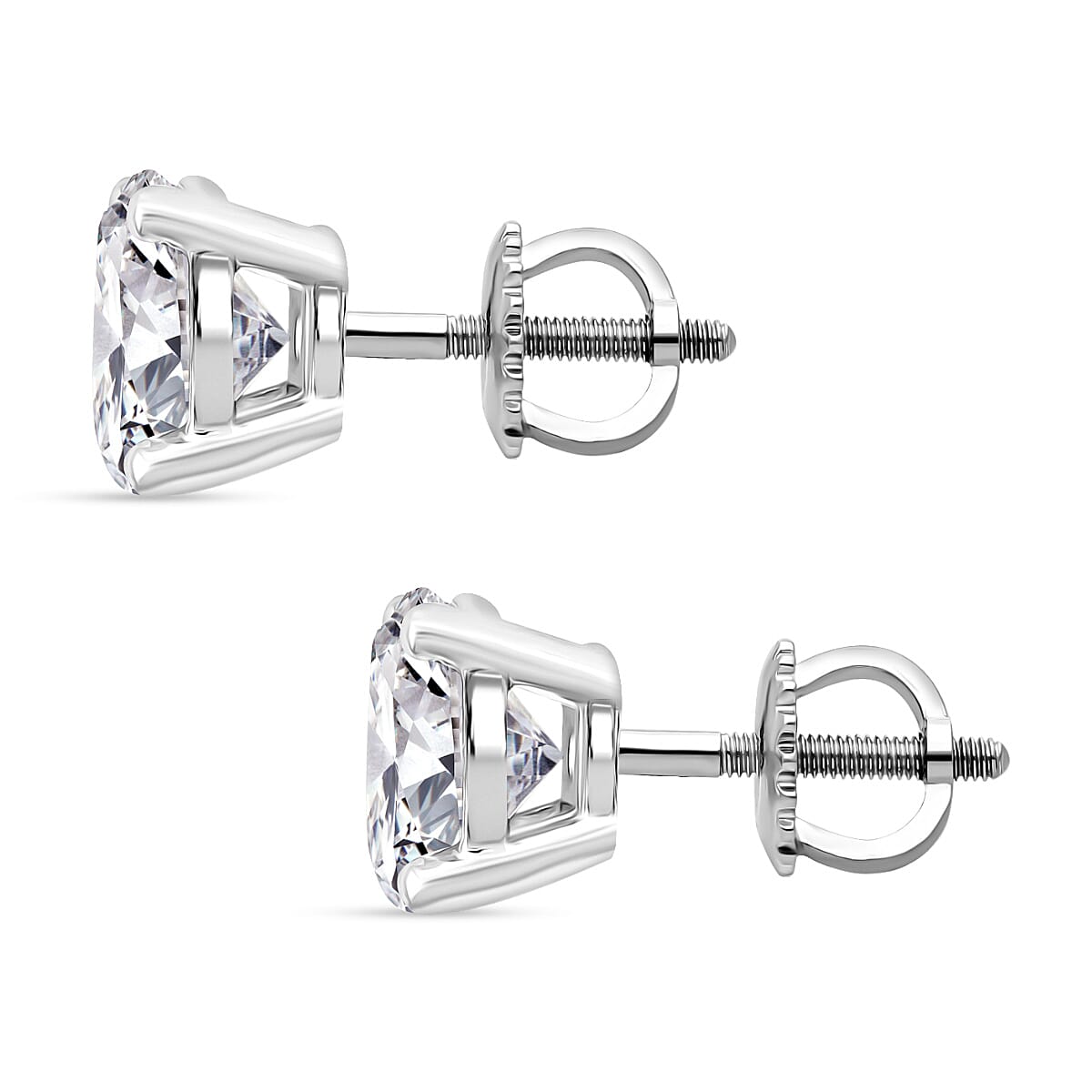 Luxuriant Lab Grown Diamond G VS 3.00 ctw Earrings in 14K White Gold image number 3
