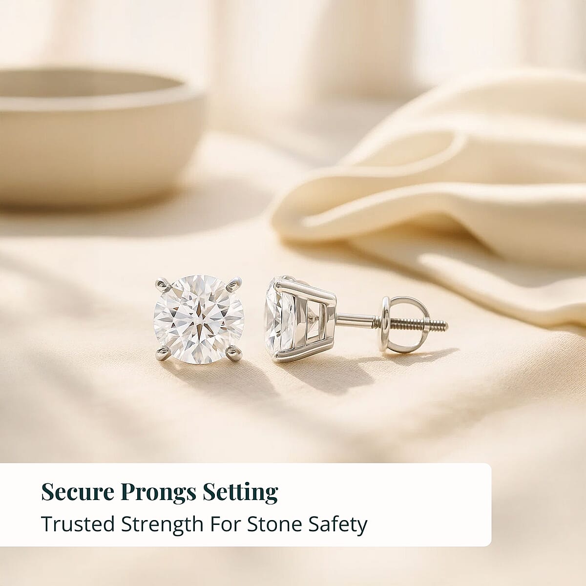 Luxuriant Lab Grown Diamond G VS 3.00 ctw Earrings in 14K White Gold image number 5