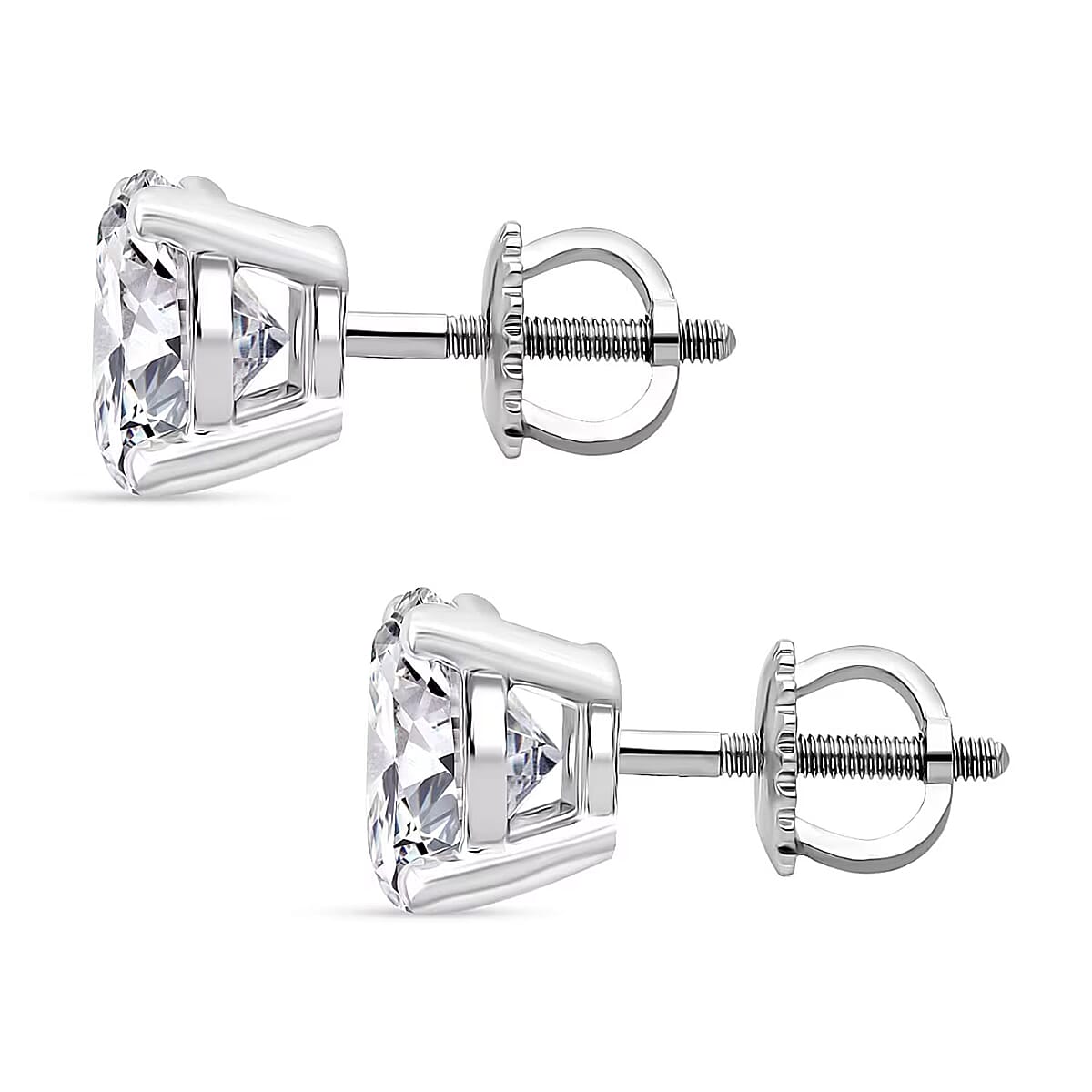 Luxuriant Lab Grown Diamond G VS 3.00 ctw Earrings in 14K White Gold image number 8