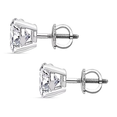 Luxuriant Lab Grown Diamond G VS 3.00 ctw Earrings in 14K White Gold
