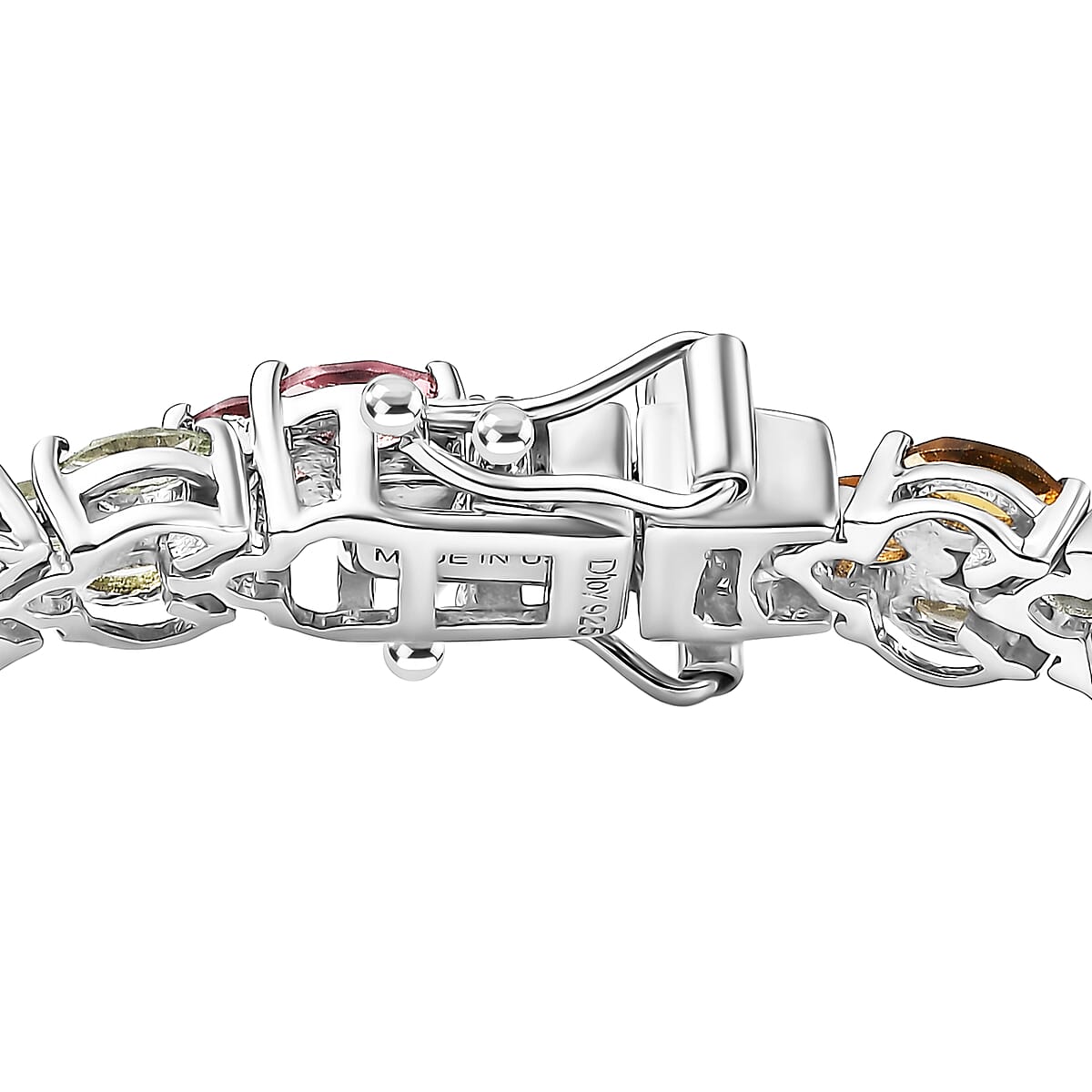 D'Joy Premium Multi-Tourmaline 8.35 ctw Bracelet in Rhodium Over Sterling Silver (8.00 In) image number 3