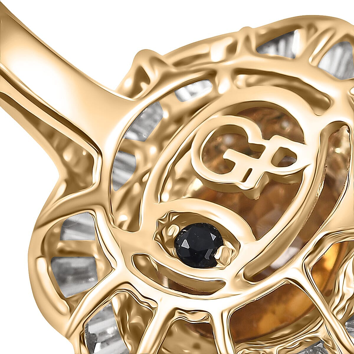 GP Italian Garden Collection Golden Turkizite, Diamond Ring in 10K Yellow Gold 2.15 ctw (Size 6.0) image number 7